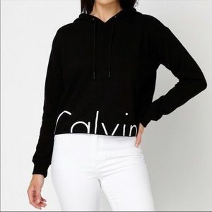 Calvin Klein Cropped Black Hoodie